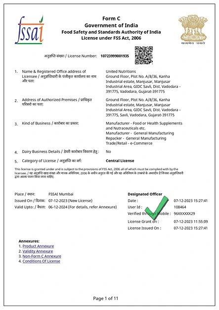 FSSAI License (Form C – Food Safety License)