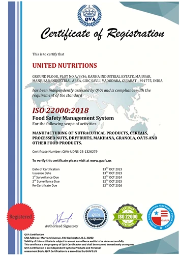 ISO 22000:2018 Food Safety Management System Certification