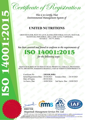 ISO 14001:2015 Certificate of Registration (Environmental Management System)