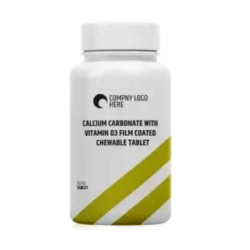 Calcium Carbonate with Vitamin D3 film coated Chewable Tablet